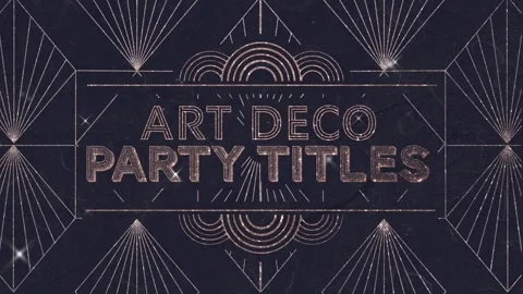 Art Deco Party Titles Stock After Effects