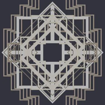 Art Deco Pattern Background. Vector Illustrazione stock