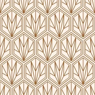 Art Deco pattern background. Vintage ArtDeco geometric triangle cell pattern 스톡 일러스트
