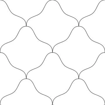 Art Deco Pattern. Fanning seamless black and white background Stock Illustration