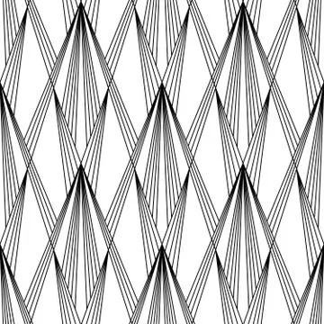 Art Deco Pattern. Fanning seamless black and white background Illustrazione stock