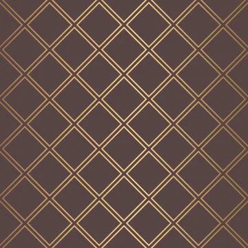 Art Deco Pattern Golden Squares Lines Background Stock Illustration