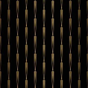 Art Deco Pattern. Seamless black and gold background. Stock Illustration
