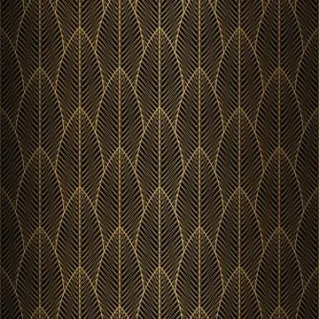 Art Deco Pattern. Seamless black and gold background. 스톡 일러스트