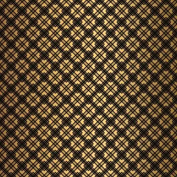 Art Deco Pattern. Seamless black and gold background Stock Illustration