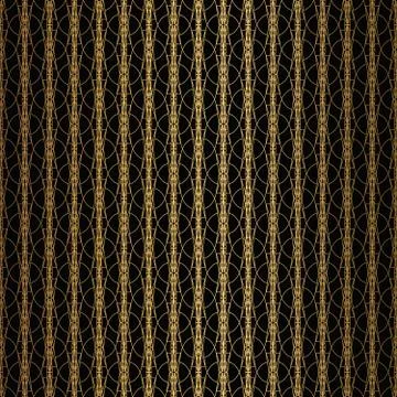 Art Deco Pattern. Seamless black and gold background Stock Illustration