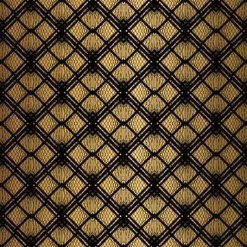 Art Deco Pattern. Seamless black and gold background Stock Illustration