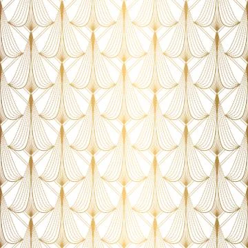 Art Deco Pattern. Seamless black and gold background Stock Illustration