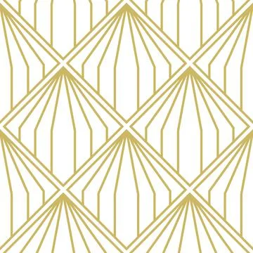 Art Deco Pattern. Seamless geometric vintage decoration. Minimal lines desig Illustrazione stock