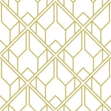 Art Deco Pattern. Seamless geometric vintage decoration. Minimal lines desig Illustrazione stock