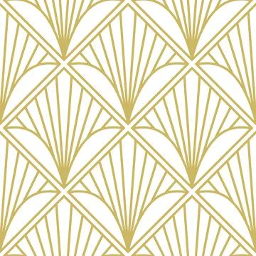 Art Deco Pattern. Seamless geometric vintage decoration. Minimal lines desig Illustrazione stock