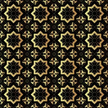 Art Deco pattern seamless vector. Vintage pattern Stock Illustration