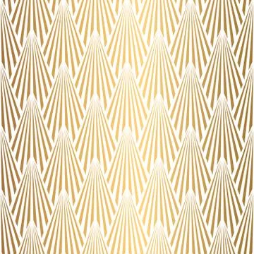 Art Deco Pattern. Seamless white and gold background Stock Illustration