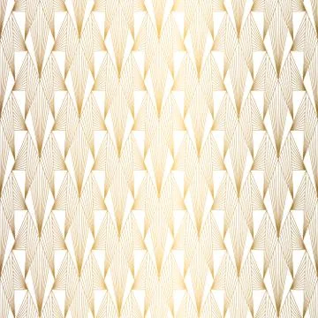 Art Deco Pattern. Seamless white and gold background Stock Illustration