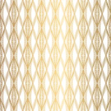 Art Deco Pattern. Seamless white and gold background Stock Illustration