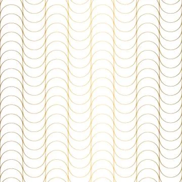 Art Deco Pattern. Seamless white and gold background Stock Illustration