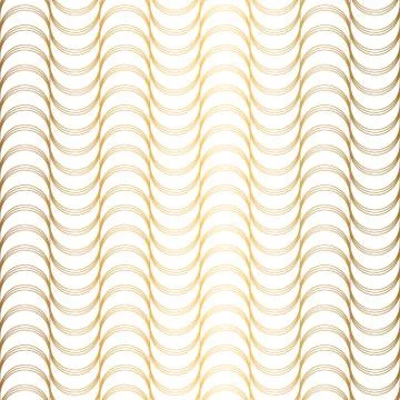 Art Deco Pattern. Seamless white and gold background Stock Illustration
