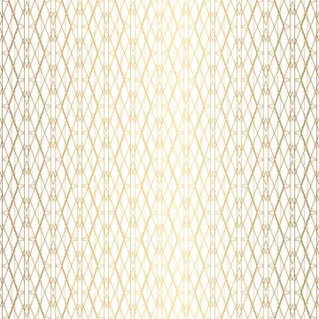 Art Deco Pattern. Seamless white and gold background Stock Illustration