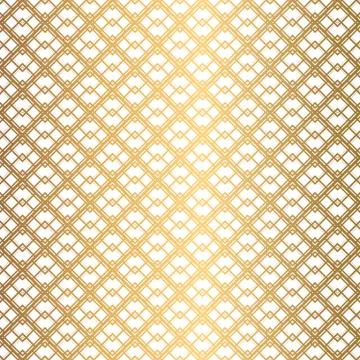 Art Deco Pattern. Seamless white and gold background Stock Illustration