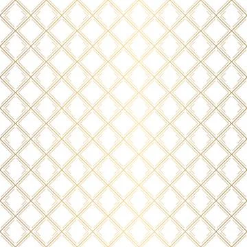 Art Deco Pattern. Seamless white and gold background Stock Illustration