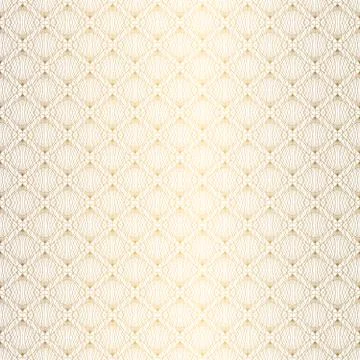 Art Deco Pattern. Seamless white and gold background Stock Illustration