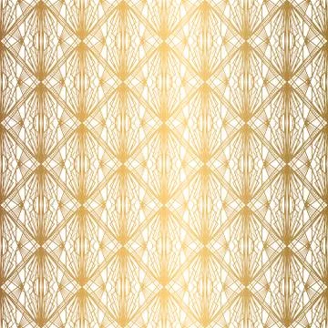 Art Deco Pattern. Seamless white and gold background Stock Illustration