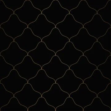 Art Deco Pattern. Seamless white and gold background Stock Illustration