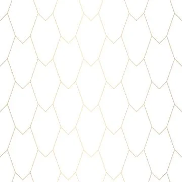 Art Deco pattern. Seamless white and gold background. Wedding decoration Stock Illustration