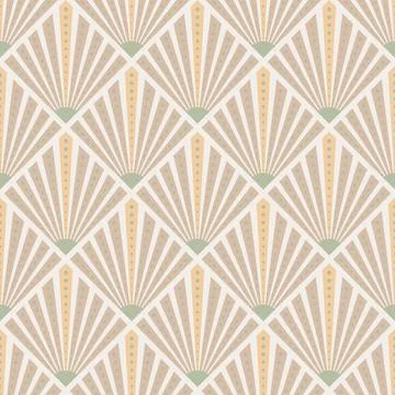 Art deco pattern with symmetrical shapes and dots. Vector illustration of ret Stock Illustration