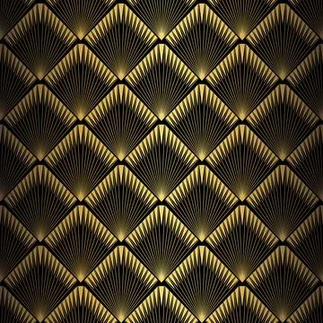 Art Deco Pattern. Vector background in 1920s style Stock Illustration
