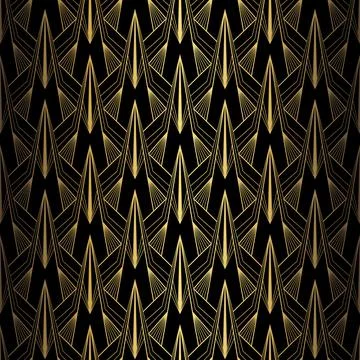 Art Deco Pattern. Vector background in 1920s style Stock Illustration