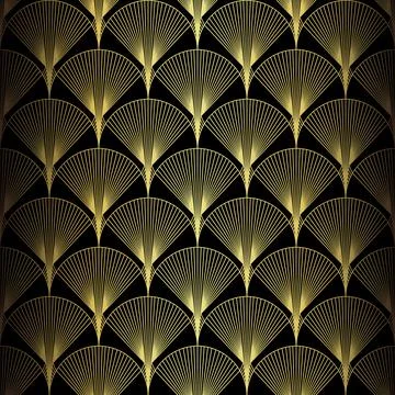 Art Deco Pattern. Vector background in 1920s style Stock Illustration