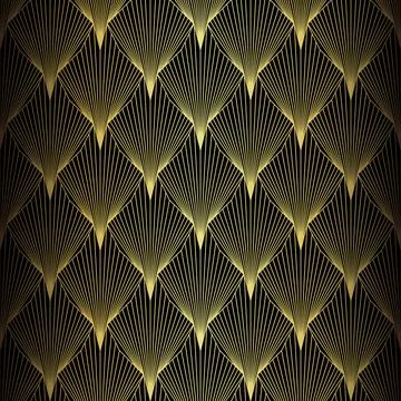 Art Deco Pattern. Vector background in 1920s style Stock Illustration