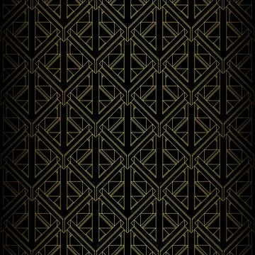 Art Deco Pattern. Vector background in 1920s style. Steampunk inspired Illustrazione stock
