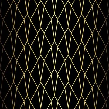Art Deco Pattern. Vector background in 1920s style. Gold black texture Illustrazione stock