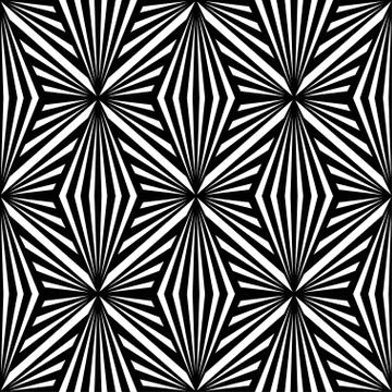 Art Deco pattern. Vector black white background. Luxury seamless ornament Stock Illustration