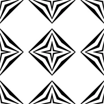 Art Deco pattern. Vector black white background. Luxury seamless ornament Illustrazione stock