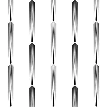 Art Deco pattern. Vector black white background. Luxury seamless ornament Stock Illustration