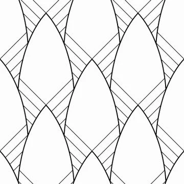 Art Deco pattern. Vector black white background. Luxury seamless ornament Stock Illustration