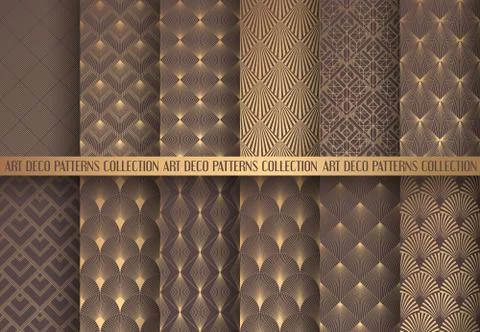 Art Deco Patterns Set Stock Illustration