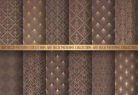 Art Deco Patterns Set Stock Illustration