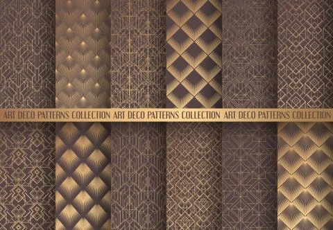 Art Deco Patterns Set Stock Illustration