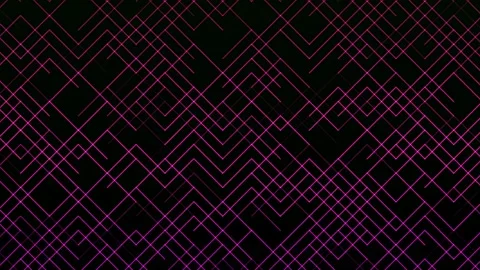 Art deco pink pattern background with diamond shapes. Geometric seamless patt Stock Footage 163911771