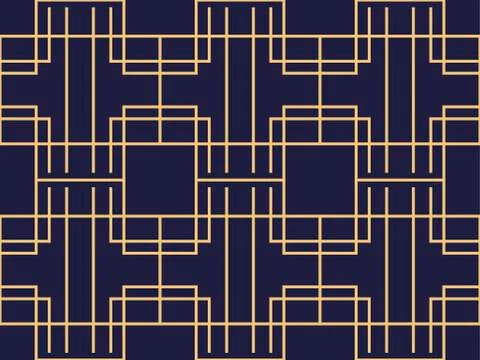 Art deco seamless pattern. Background with a pattern of lines, style 1920s, 1 Stockillustratie