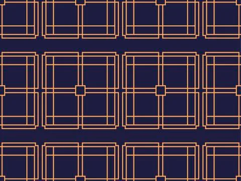 Art deco seamless pattern. Background with a pattern of lines, style 1920s, 1 Stock Illustration