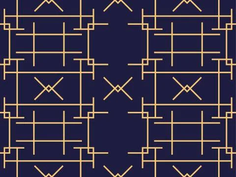 Art deco seamless pattern. Background with a pattern of lines, style 1920s, 1 Stockillustratie