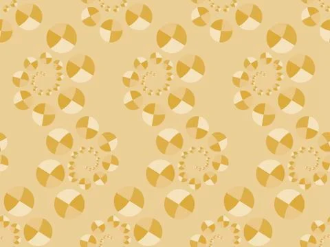 Art Deco seamless pattern with circles in gold tones. Vector illustration. Stock-Illustration