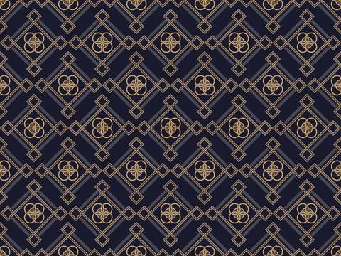 Art deco seamless pattern. Classic geometric retro ornament in gold and black Stock-Illustration