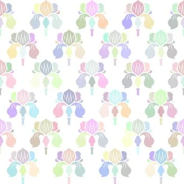 Art deco seamless pattern floral ornament vector Illustrazione stock