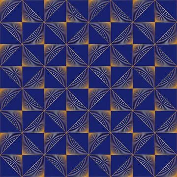 Art deco seamless pattern with sqaure and line Stockillustratie